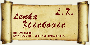 Lenka Kličković vizit kartica